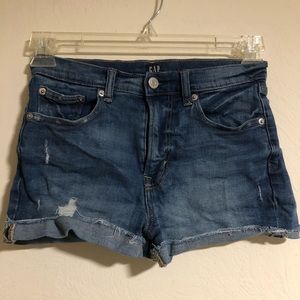 Distressed GAP jean shorts